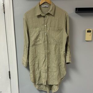 Zara Oversized Button Up Shirt Style Dress